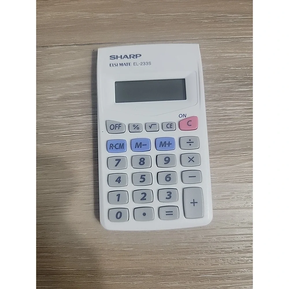 SHARP ELSI MATE POCKET CALCULATOR ~ EL-233S ~ TESTED/FULLY WORKING
